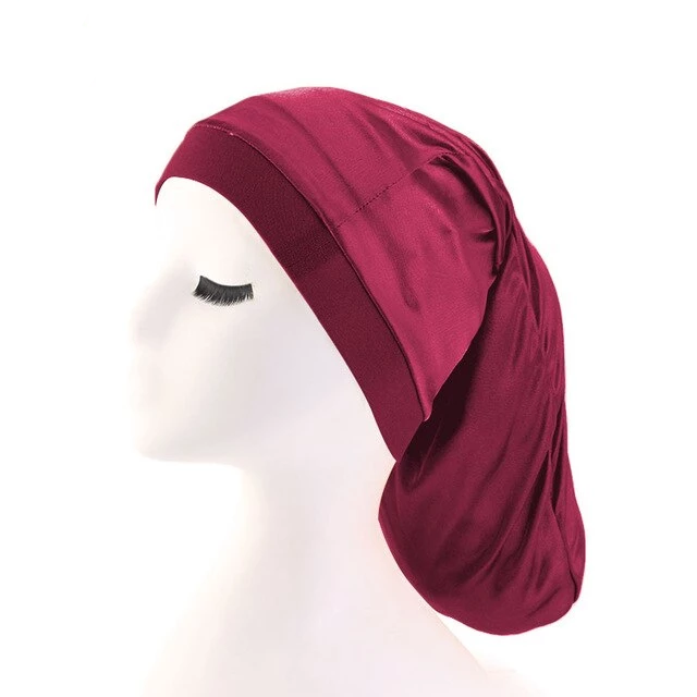 Burgundy Silky Dreadlock Cap – Taelor Boutique