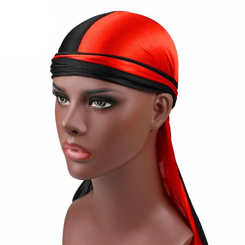 Red &amp; Black Two Tone Silky Durag - Taelor Boutique
