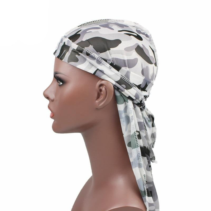 Grey Silk Camo Durag