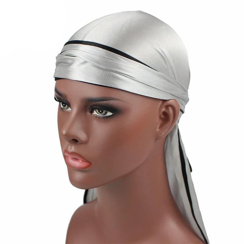 Silver Silk Durag w/ Black Lining