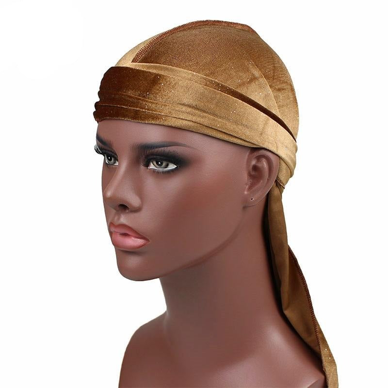 Gold Luxury Shiny Velvet Durag
