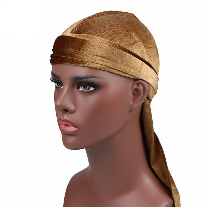 Gold Luxury Shiny Velvet Durag
