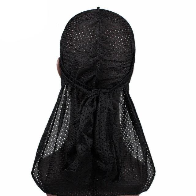 Black Mesh Breathable Durag