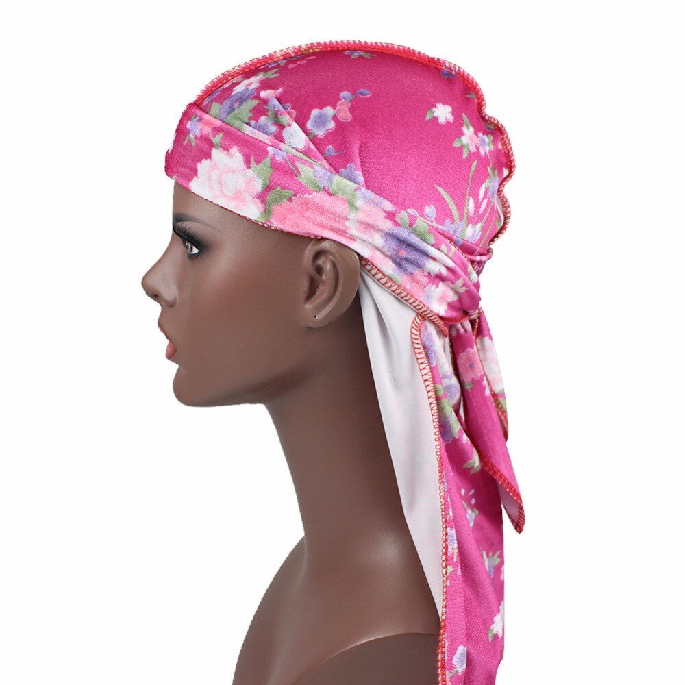 Pink Velvet Floral Durag