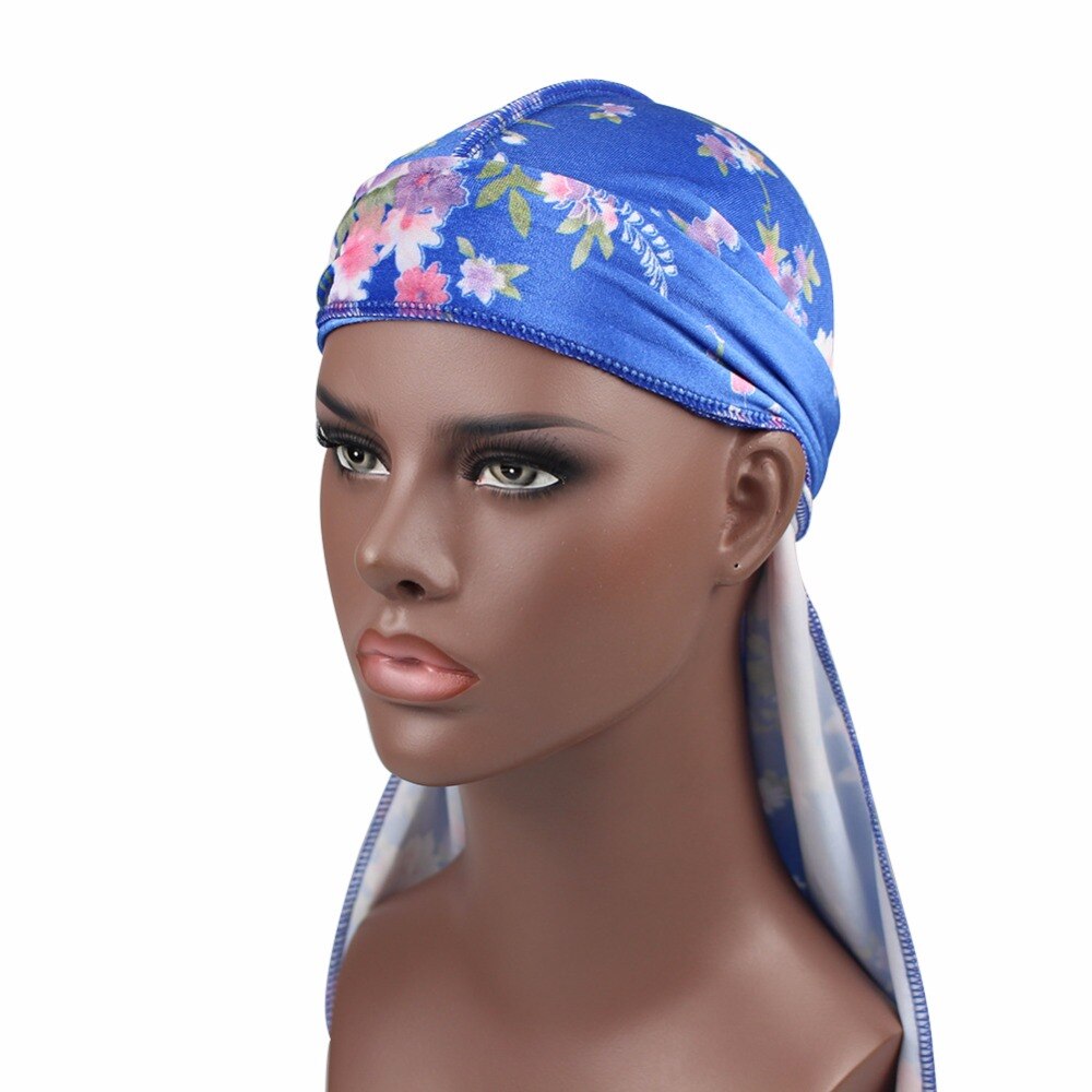 Blue Velvet Floral Durag