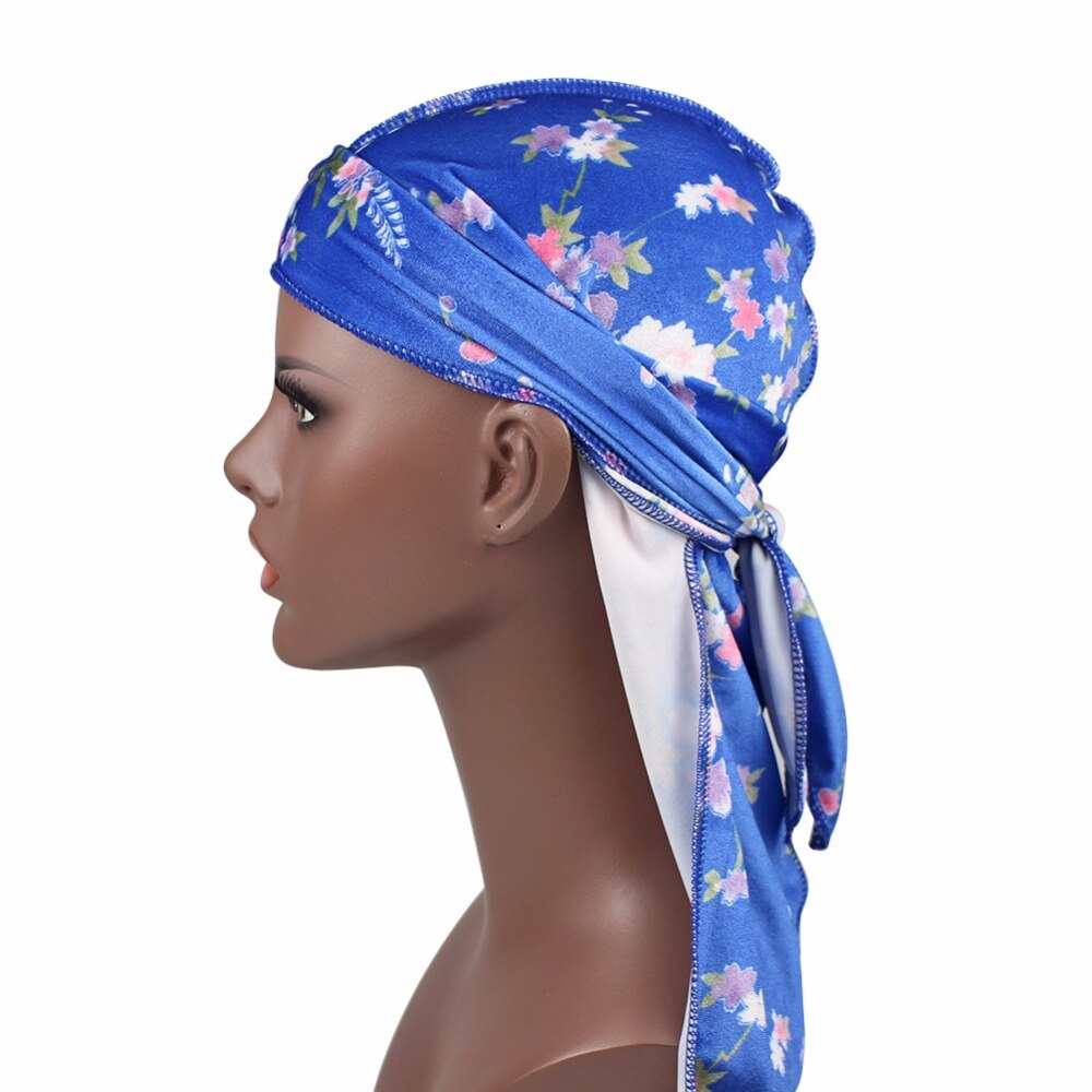 Blue Velvet Floral Durag