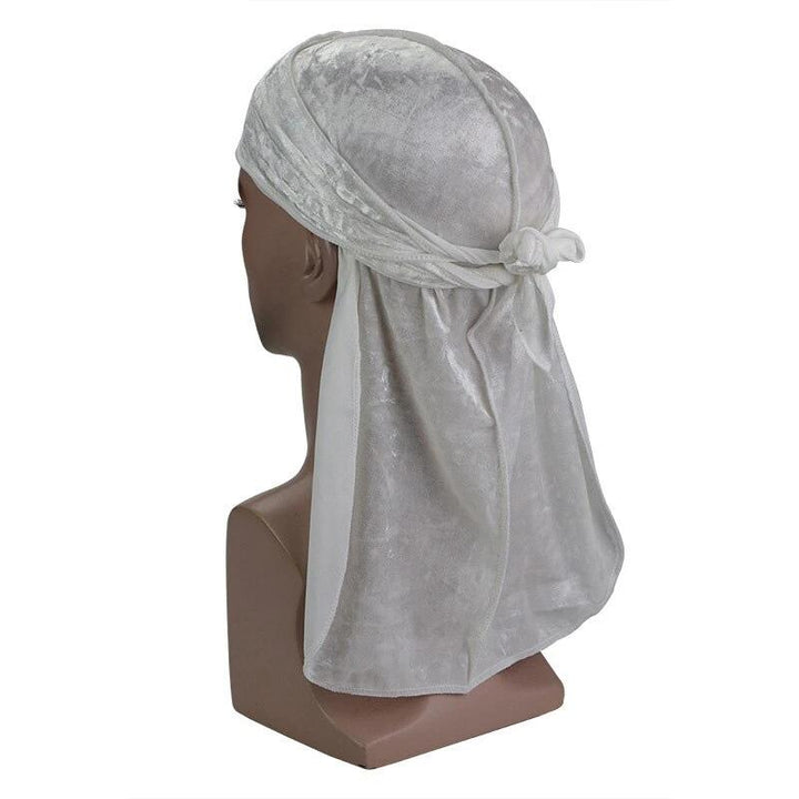 White Luxury Velvet Durag - Taelor Boutique