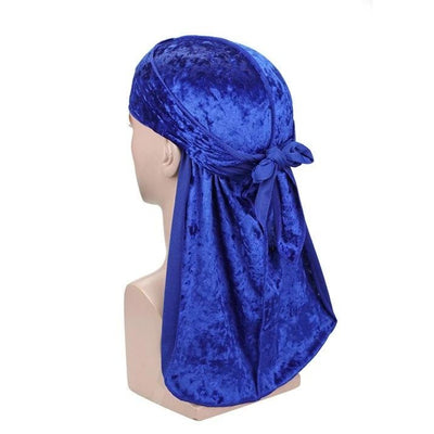 Blue Luxury Velvet Durag - Taelor Boutique