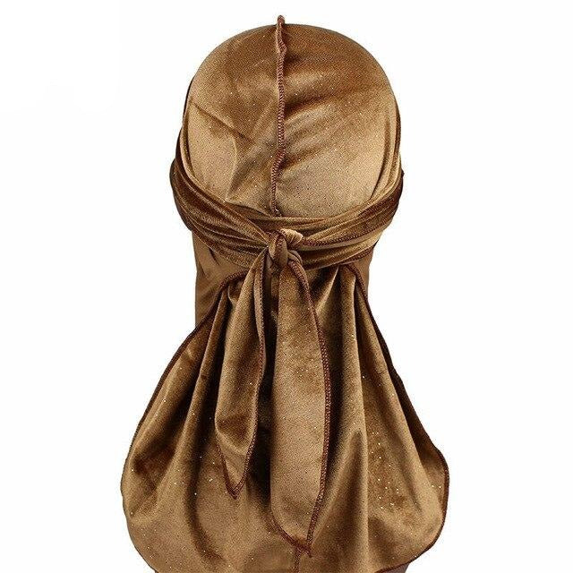 Gold Luxury Shiny Velvet Durag