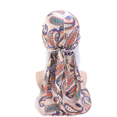 Khaki Paisley Silky Durag - Taelor Boutique