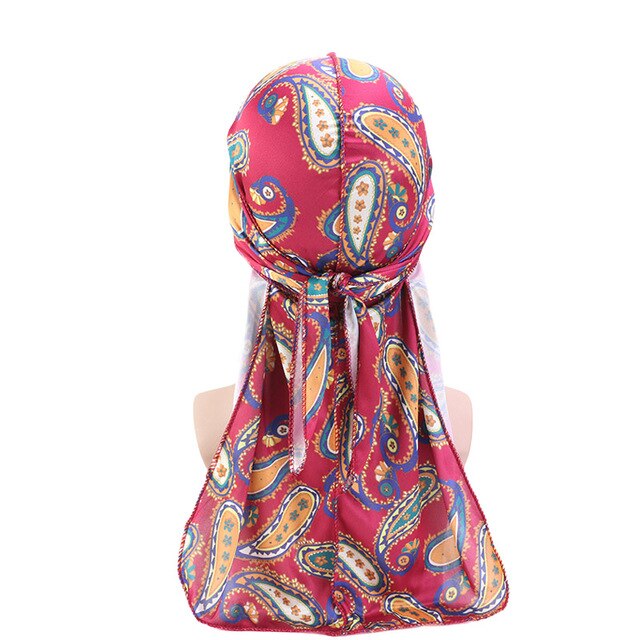 Wine Red Paisley Silky Durag