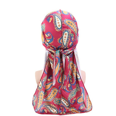 Wine Red Paisley Silky Durag - Taelor Boutique