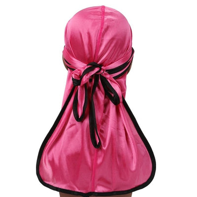 Pink Silk Durag w/ Black Lining - Taelor Boutique