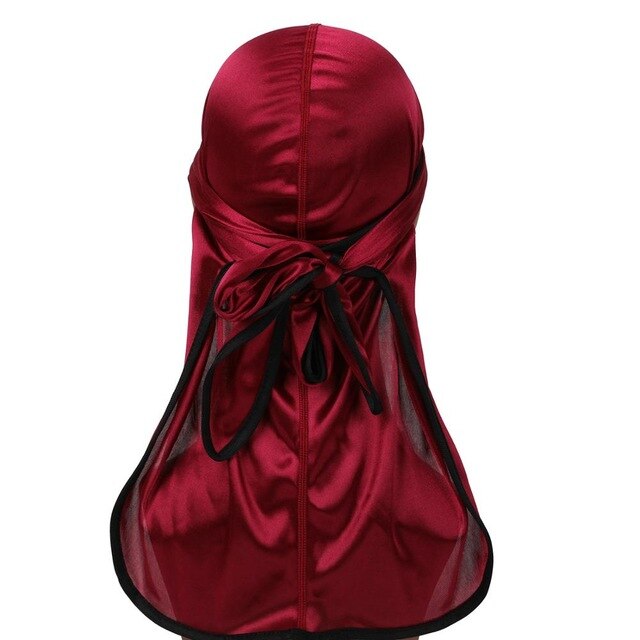Wine Red Silk Durag w/ Black Lining