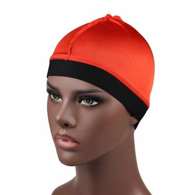 Red Silky Wave Cap - Taelor Boutique