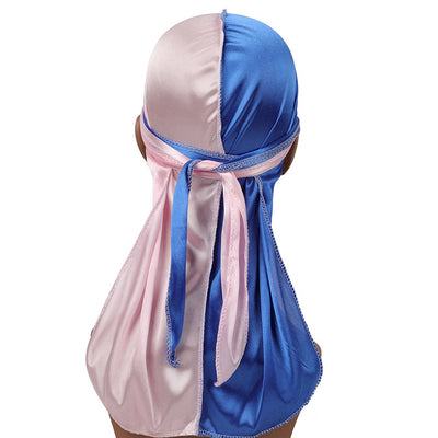 Pink & Blue Two Tone Silky Durag - Taelor Boutique
