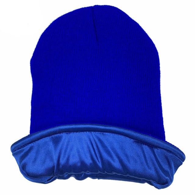 Royal Blue Satin Lined Beanie