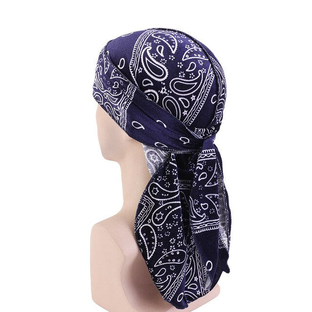 Navy Blue Velvet Bandana Durag *US ONLY*