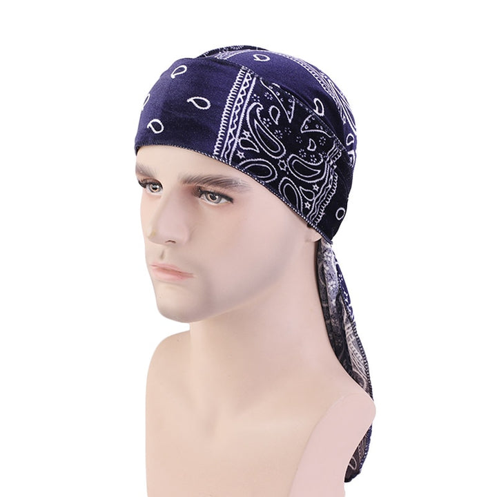 Navy Blue Velvet Bandana Durag *US ONLY*