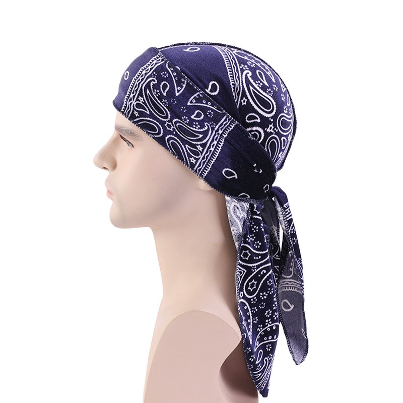Navy Blue Velvet Bandana Durag *US ONLY*