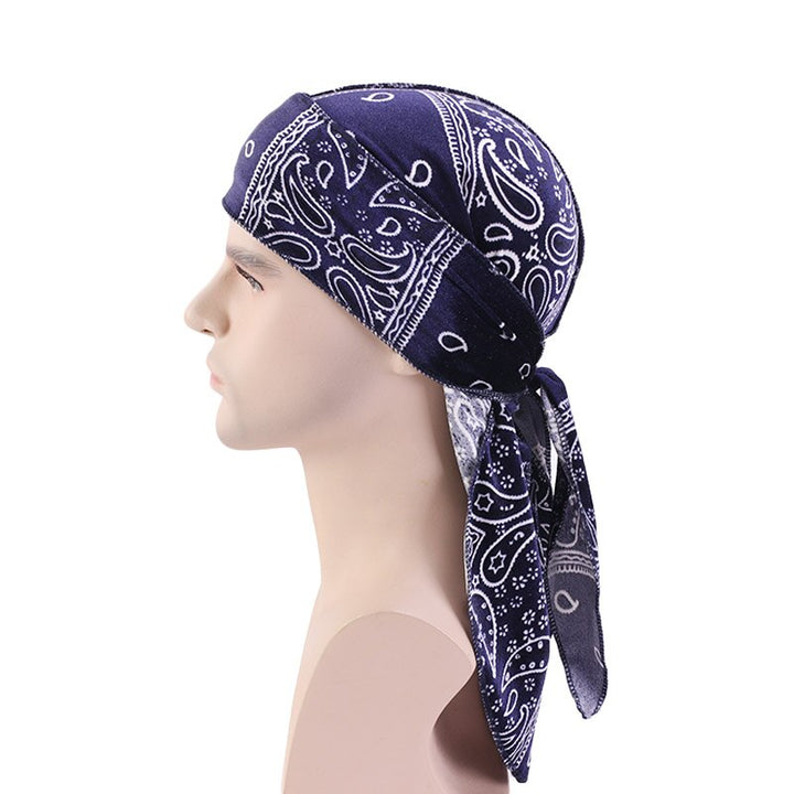 Navy Blue Velvet Bandana Durag *US ONLY*