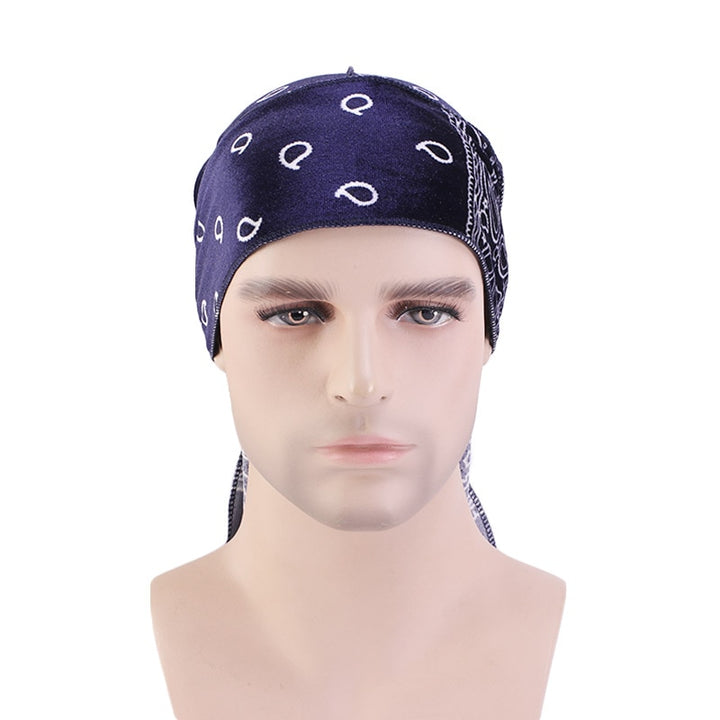 Navy Blue Velvet Bandana Durag *US ONLY*