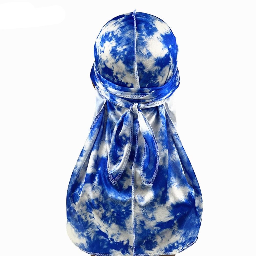 Blue Tie Dyed Silk Durag