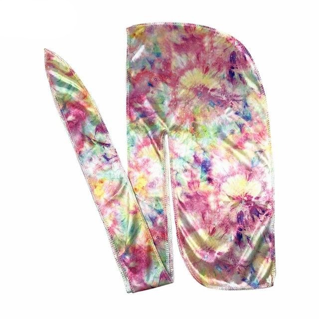 Pink Tie Dyed Silk Durag
