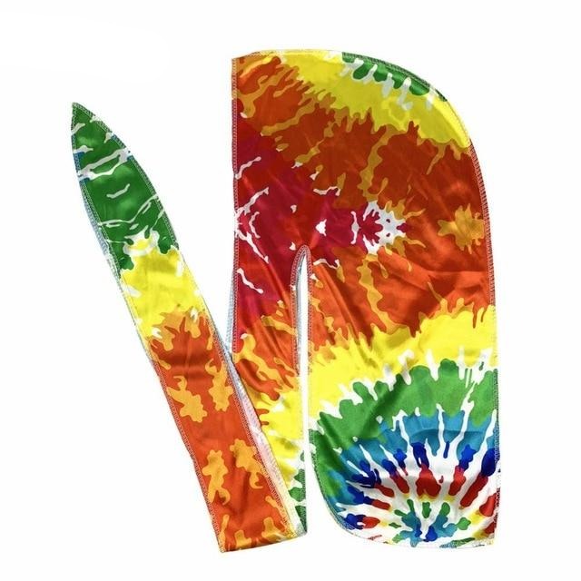 Multicolour Tie Dyed Silk Durag