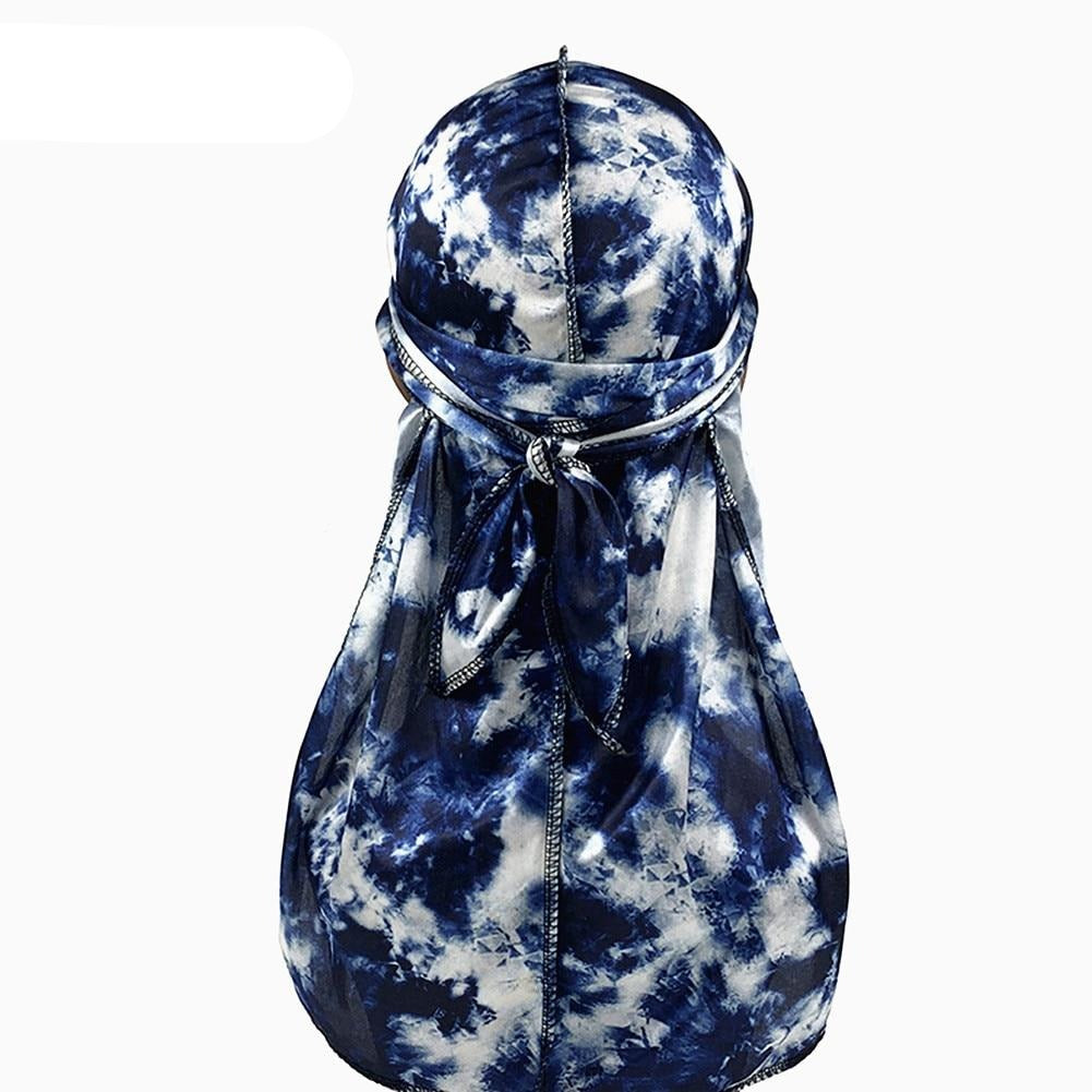 Black Tie Dyed Silk Durag