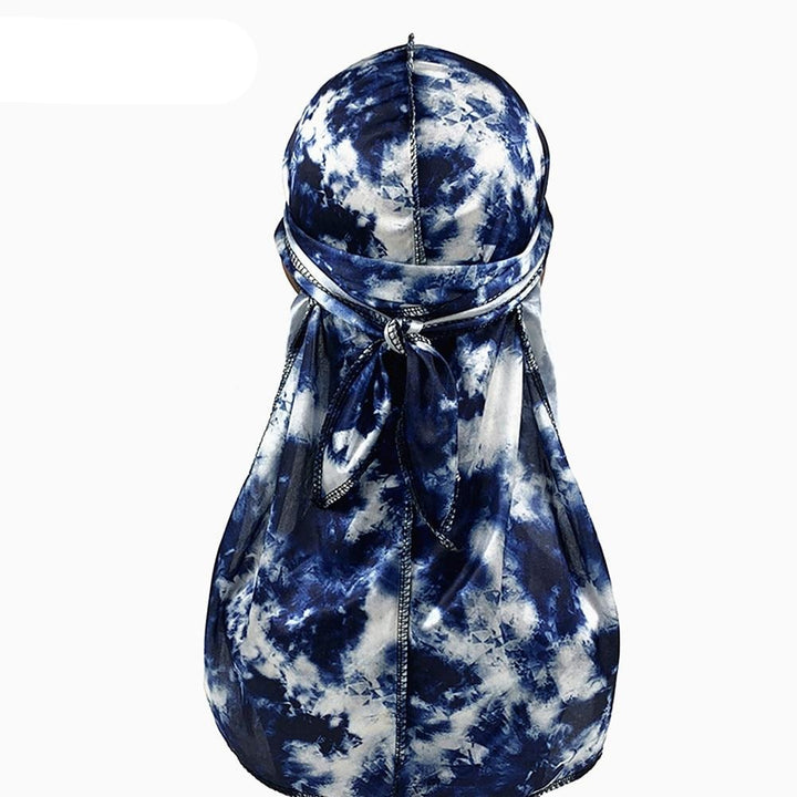 Black Tie Dyed Silk Durag