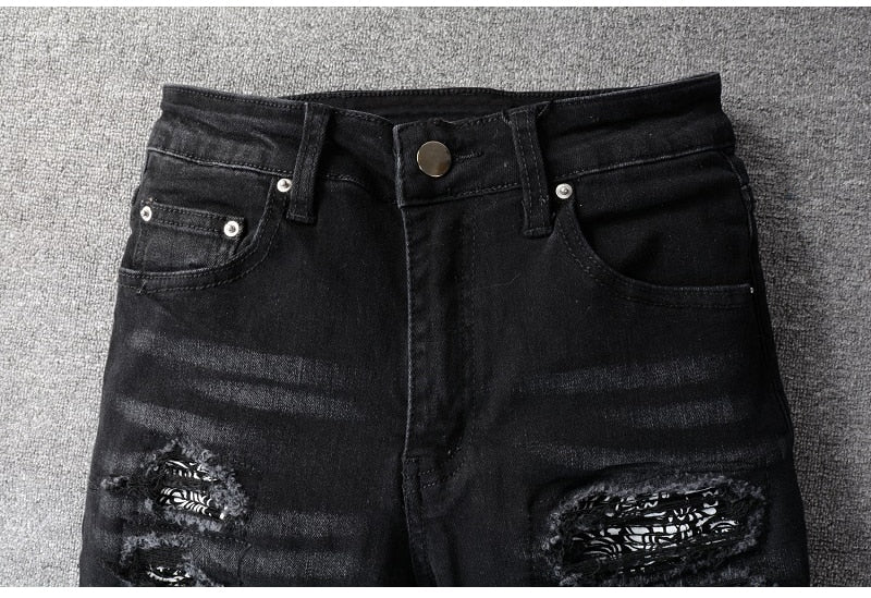 Buy BABY BOSS Boy's Solid Regular Fit Designer Printed Patch Denim Jean  Pant (11-12 Years) Black at Amazon.in