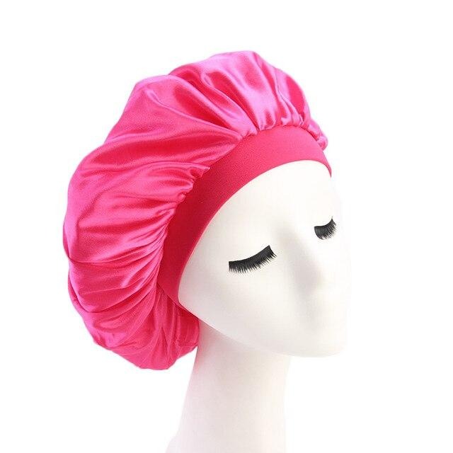 Yellow Wine Color Satin Bonnet Cap Elastic Double Layer Silk Sleeping Head  Cover For Women Lined Hair Wrap For Long Curly Hair - AliExpress