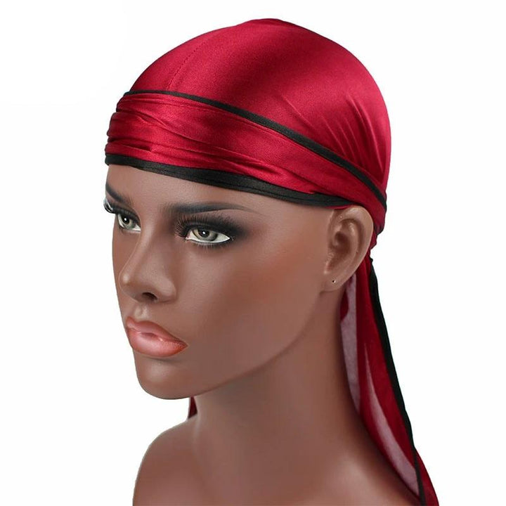 Wine Red Silk Durag w/ Black Lining