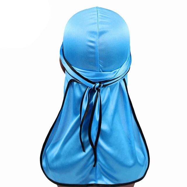 Blue Silk Durag w/ Black Lining