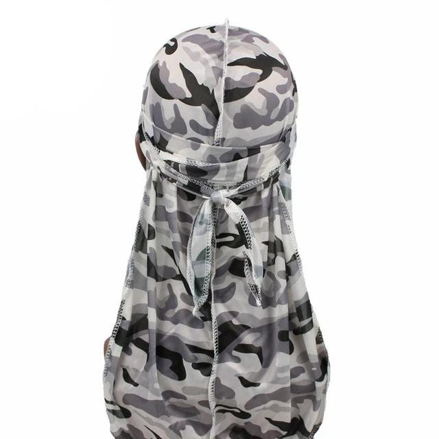 Grey Silk Camo Durag