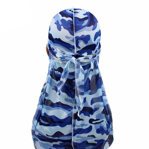 Silk Blue Camo Durag