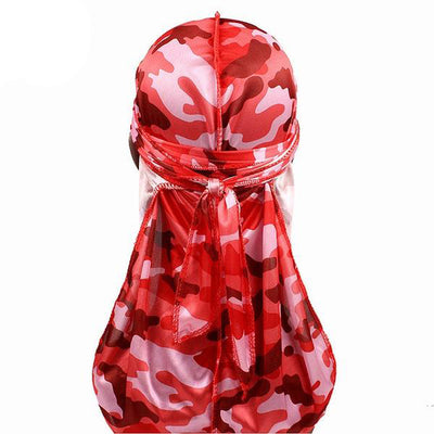 Silk Red Camo Durag - Taelor Boutique