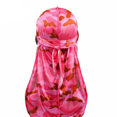 Silk Pink Camo Durag - Taelor Boutique