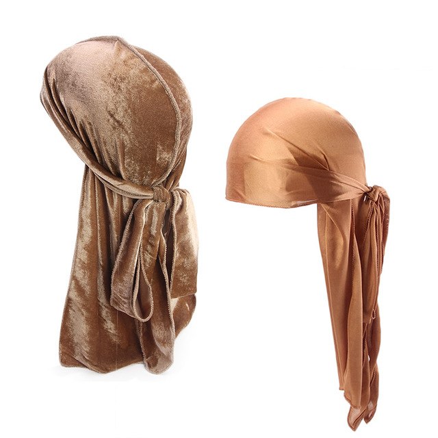 Khaki Velvet & Silk Durag Set
