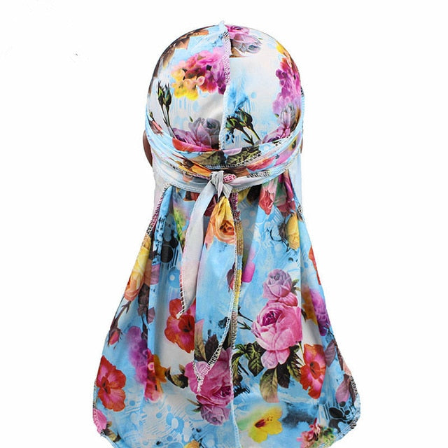 Multicolour Silky Floral Durag - Taelor Boutique