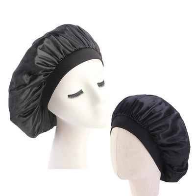 Black Mother and Daughter Silk Bonnet Set - Taelor Boutique