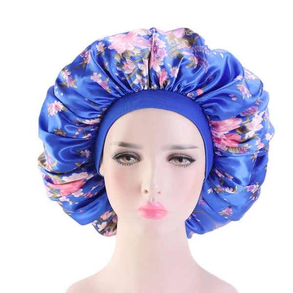 Extra Large Floral Silk Bonnet Taelor Boutique