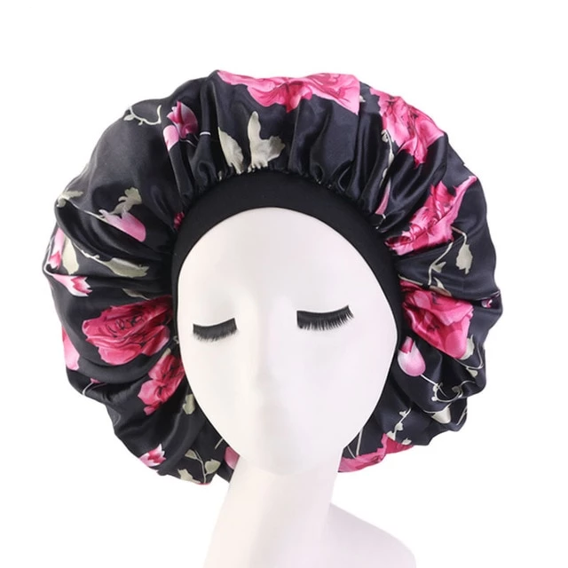 Extra Large Floral Silk Bonnet - Taelor Boutique