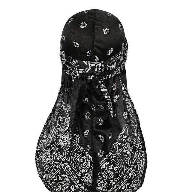 Black Silky Bandana Durag