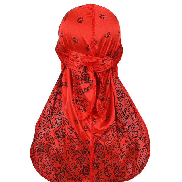 Red Silky Bandana Durag