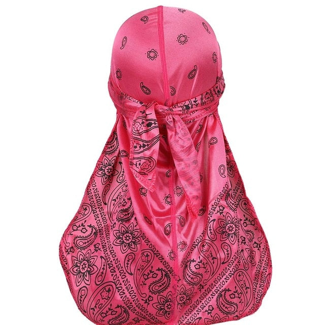 Pink Silky Bandana Durag