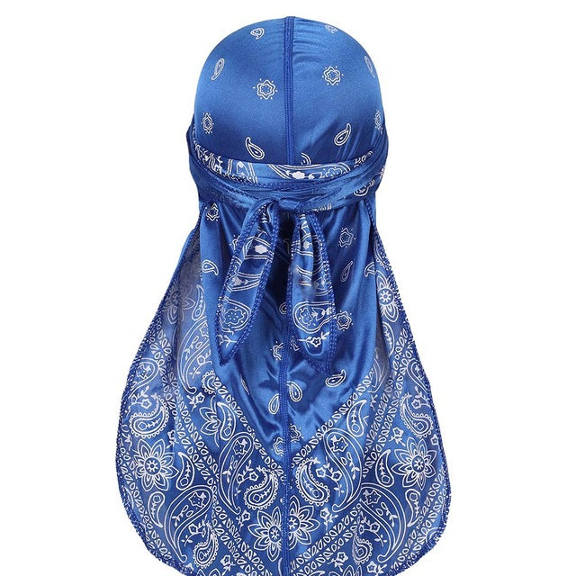 Royal Blue Silky Bandana Durag - Taelor Boutique