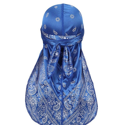 Royal Blue Silky Bandana Durag - Taelor Boutique