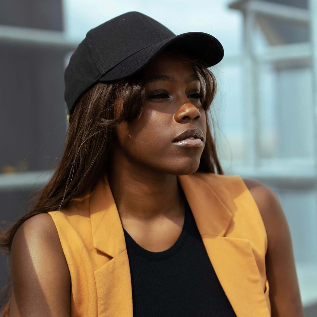 Black Satin Lined Cap – Taelor Boutique